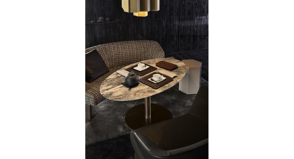 Bellagio Lounge Bronze - Minotti - MINIM - Mesa - mármol blanco