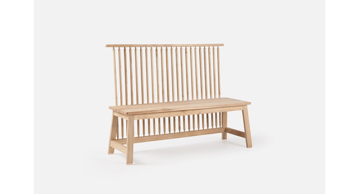 Bench with Back - Studioilse - banco con respaldo - delaespalda - MINIM - banco de roble