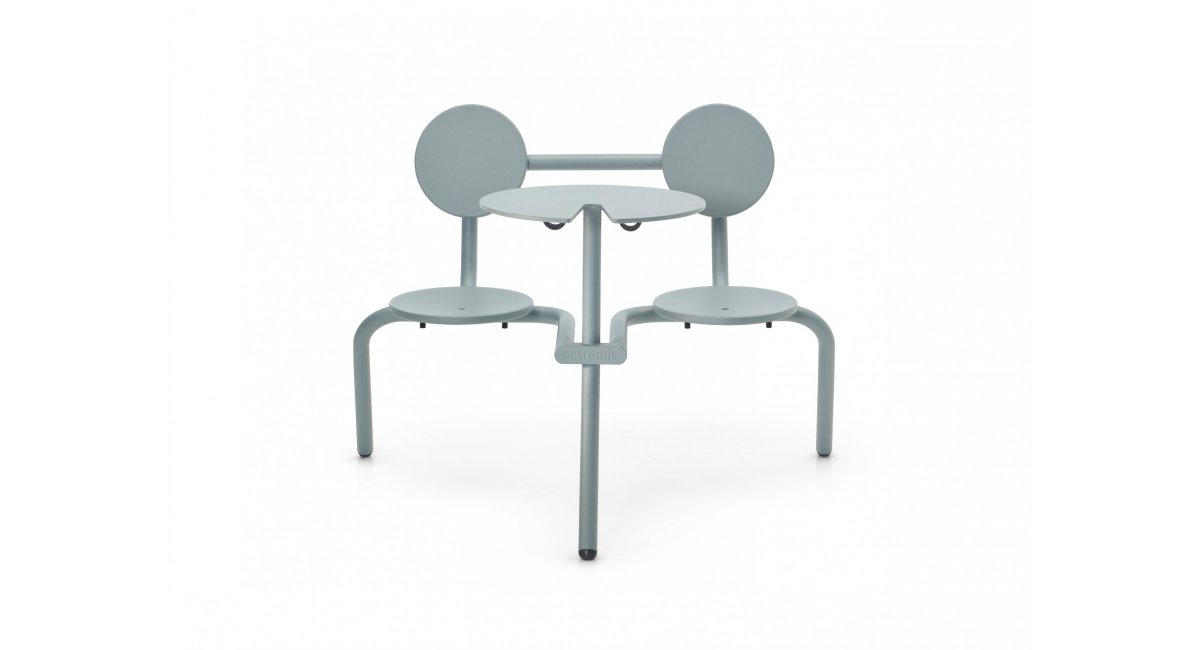 Bistroo - mesa con taburetes incorporados - muebles exterior - extremis - MINIM - mesa gris
