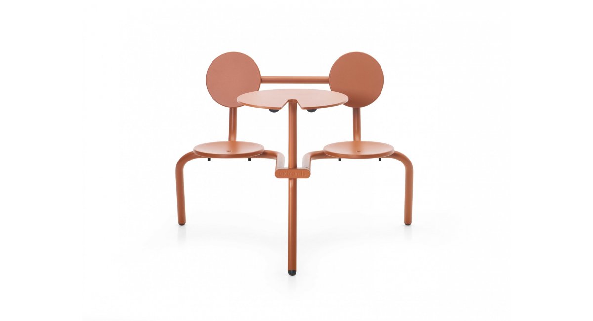 Bistroo - mesa con taburetes incorporados - muebles exterior - extremis - MINIM - mesa teja
