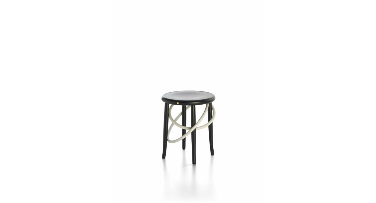 CIRQUE - taburete bajo - blanco y negro - Gebrueder Thonet Vienna - MINIM