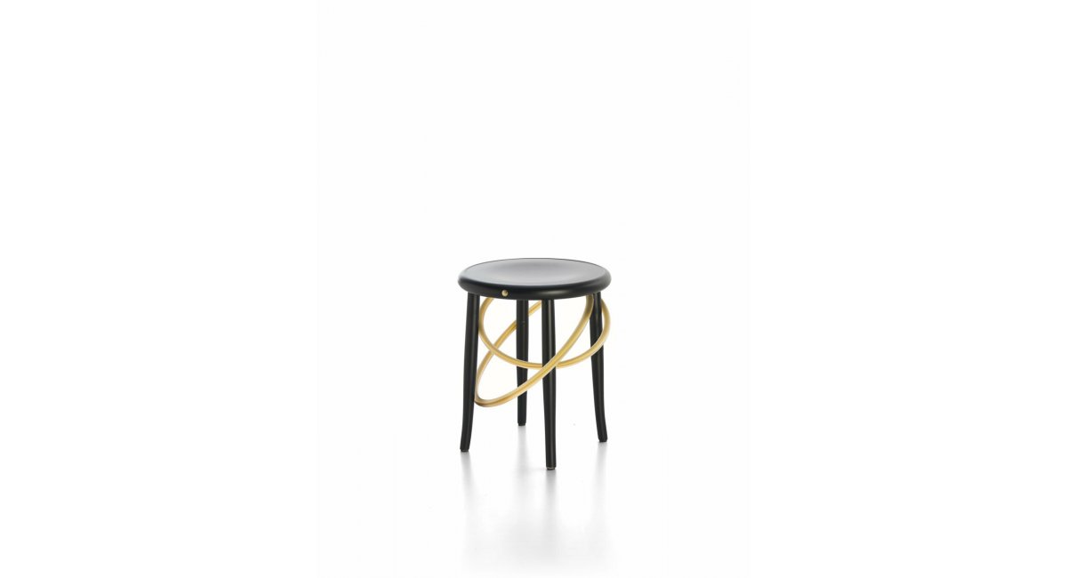 CIRQUE - taburete bajo - negro y dorado - Gebrueder Thonet Vienna - MINIM