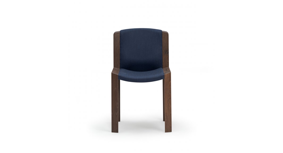 Chair 300 _ silla de nogal - tapizado azul oscuro - Karakter - MINIM