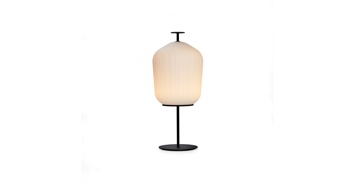 ClassiCon - plissee floor lamp- lámpara de pie - MINIM - varios modelos - estructura negra - pantalla blanca