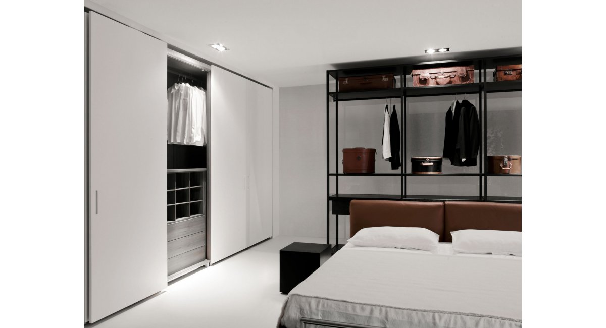 Complanare Pull-out sliding - armario - vestidor - Porro - MINIM - sistema modular - puerta corredera