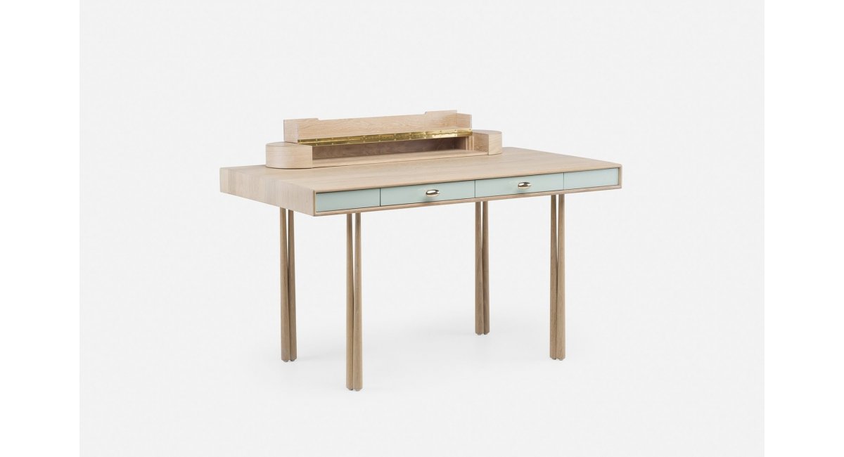 Elliot Desk Storage - cajón para escritorio - madera blanca de nogal - delaespada - Jason Miller - MINIM - almacenaje escritorio