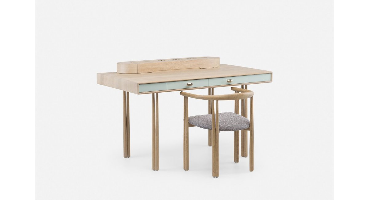 Elliot Desk Storage - cajón para escritorio - madera blanca de nogal - delaespada - Jason Miller - MINIM