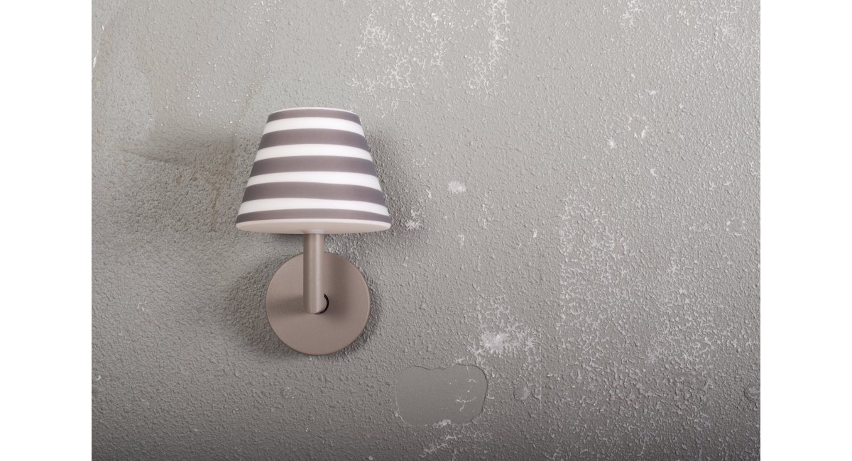 Fatboy_Add the Wally_ color antracita_anthracite_lámpara de pared_MINIM_pantalla a rayas