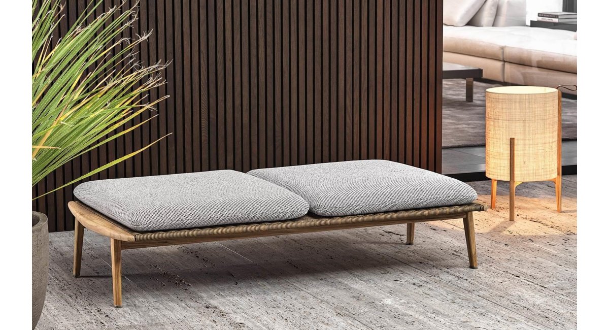 Fynn - outdoor - banco de exterior - Minotti - MINIM - lifestyle banco jardín