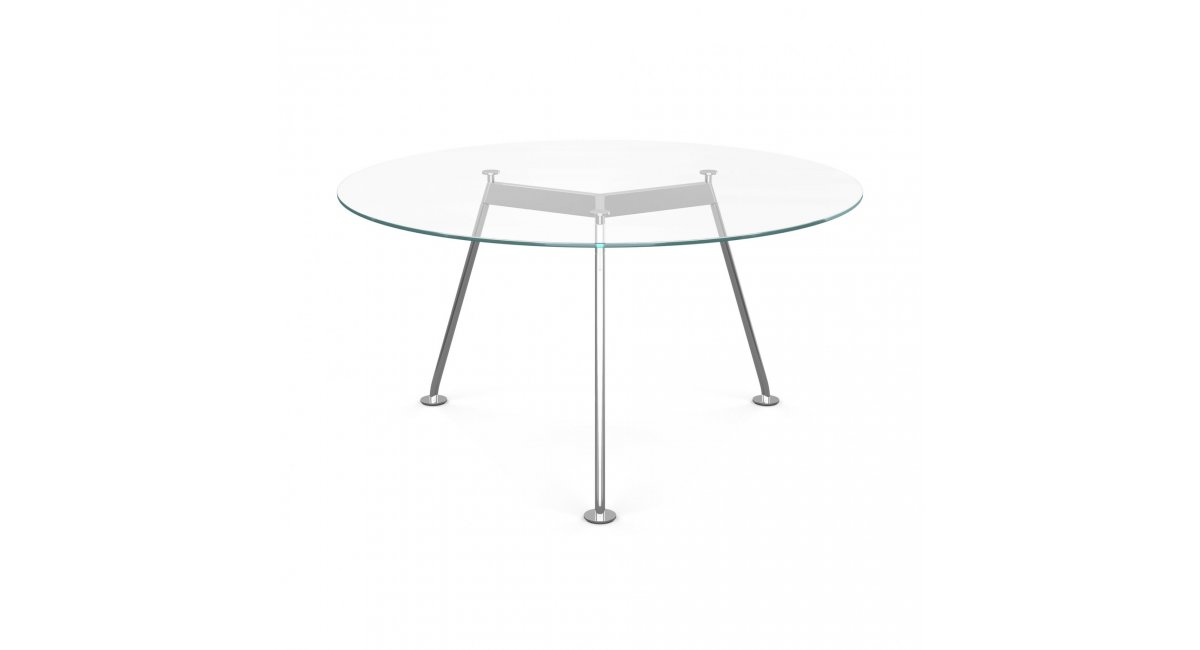 Grasshopper - Dining Table - mesa de comedor redonda - Knoll - MINIM - cristal