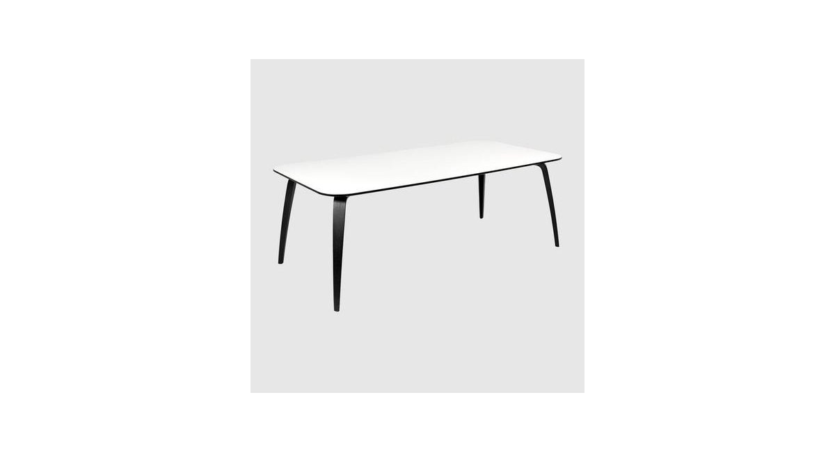Gubi DiningTable_Mesa de comedor rectangular_base de madera y laminado blanco_Gubi_MINIM
