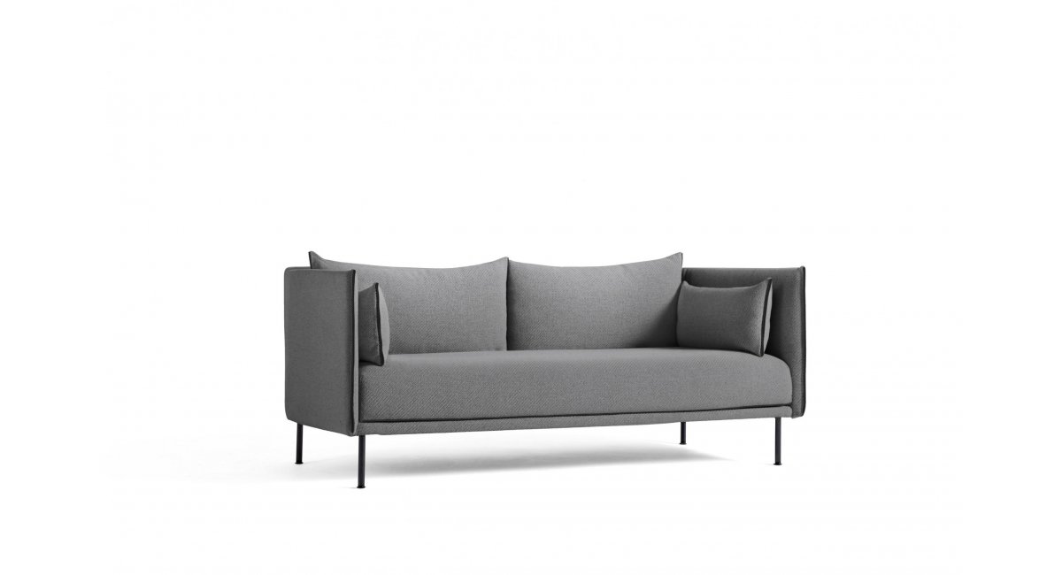 HAY_Sofá Silhouette 2 seater_2 asientos_black steel base_base en acero negro cromado_MINIM Showroom_Madrid_Barcelona
