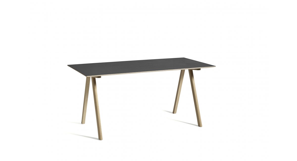 HAY_CPH10 Desk_escritorio_L160xW80 black lino_matt lacquer oak base_negro y roble placado_MINIM Showroom_Barcelona_Madrid