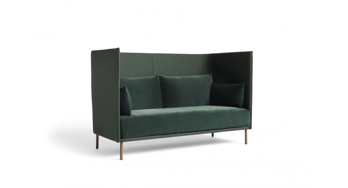 HAY_Silhoutte Sofa High Backed Duo 2 Seater-2 asientos_verde oscuro_dark green_patas ahumadas_MINIM Showroom_Madrid_Barcelona