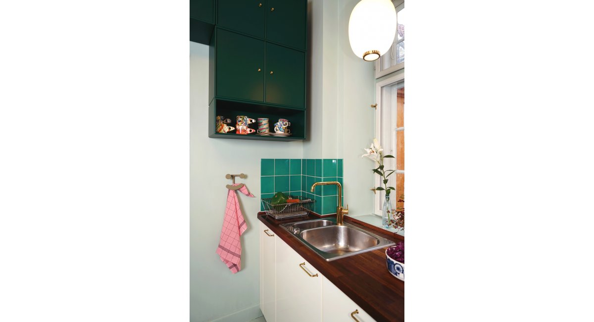 Happy Hook_ Green Grey - colgador - pechero - lifestyle cocina - MINIM