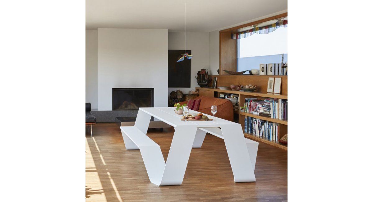 Hopper - mesa de picnic - mesa de exterior - banco de exterior - extremis - MINIM - lifestyle interior