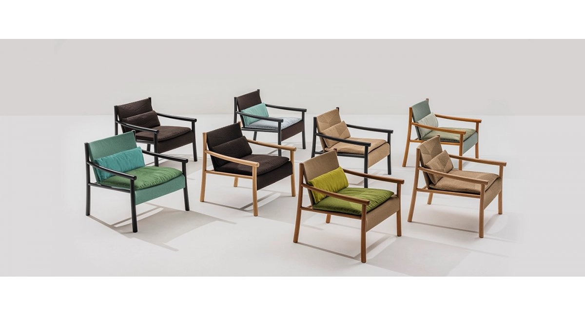 Kata - sillón lounge - madera de roble - Arper - MINIM - familia