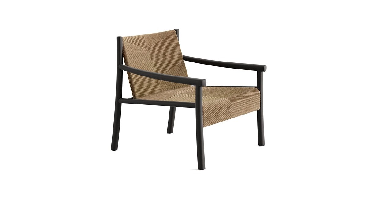 Kata - sillón lounge - madera de roble en negro - Arper - MINIM - varios acabados