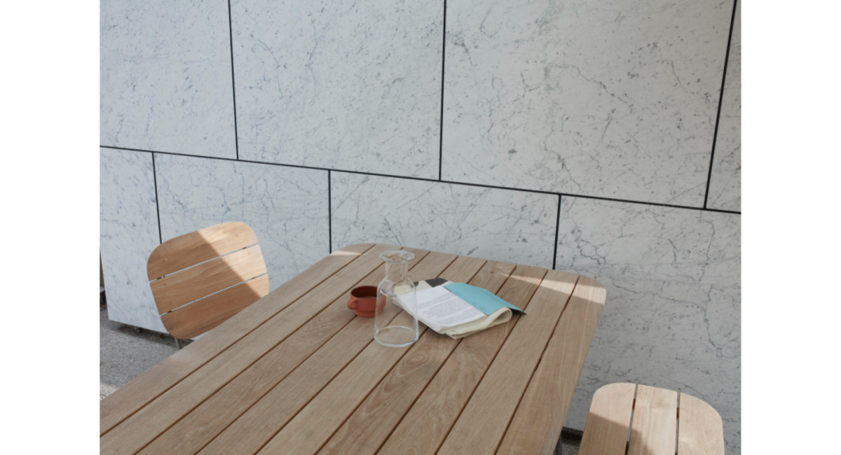 LILIUM TABLE - MESA DE EXTERIOR GRANDE - SKAGERAK - MINIM - lifestyle - detalle