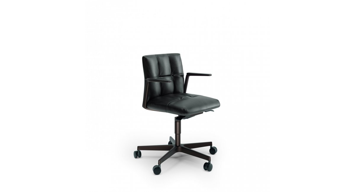 Leadchair Management Soft - silla - oficina - estudio - Walter Knoll - MINIM - marrón - negro
