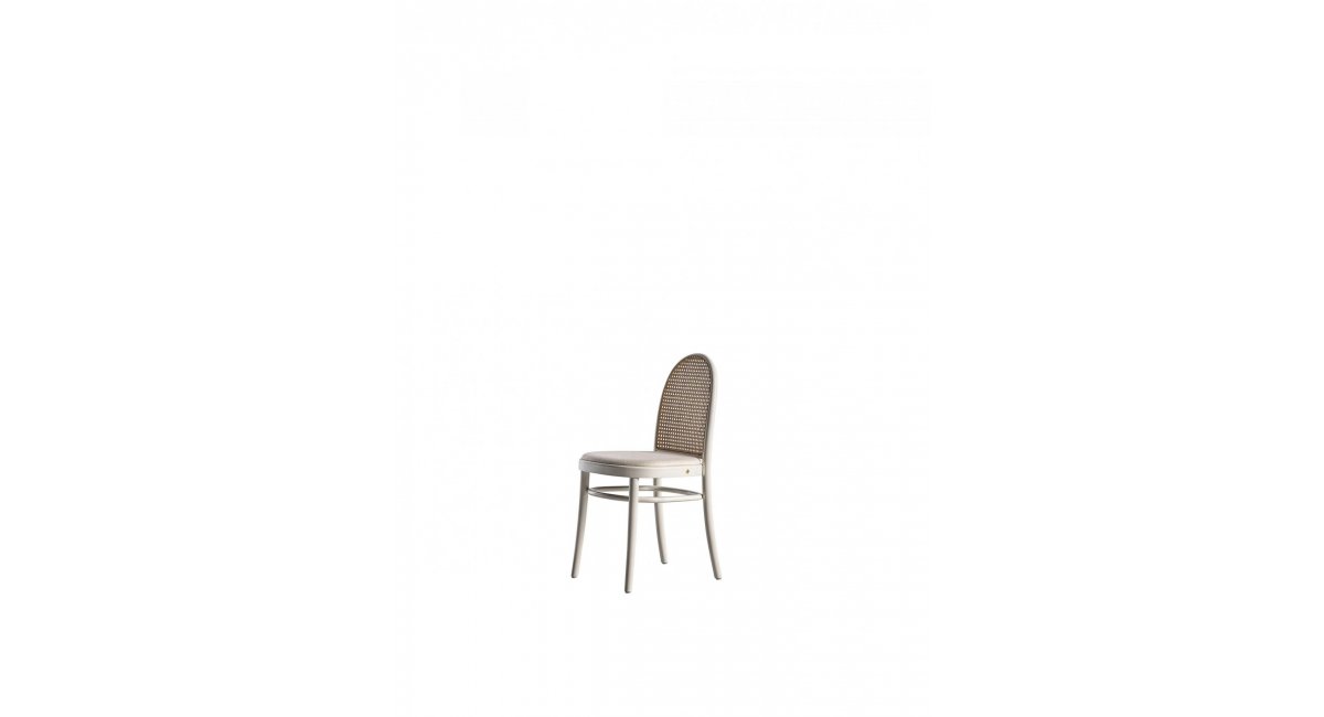 MORRIS - silla blanca con respaldo bajo - Gebrüder Thonet Vienna - MINIM