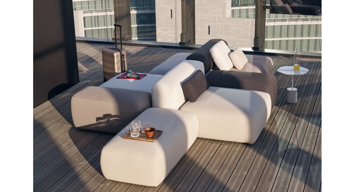PLUS - pouf de exterior - La Palma - MINIM - lifestyle terraza