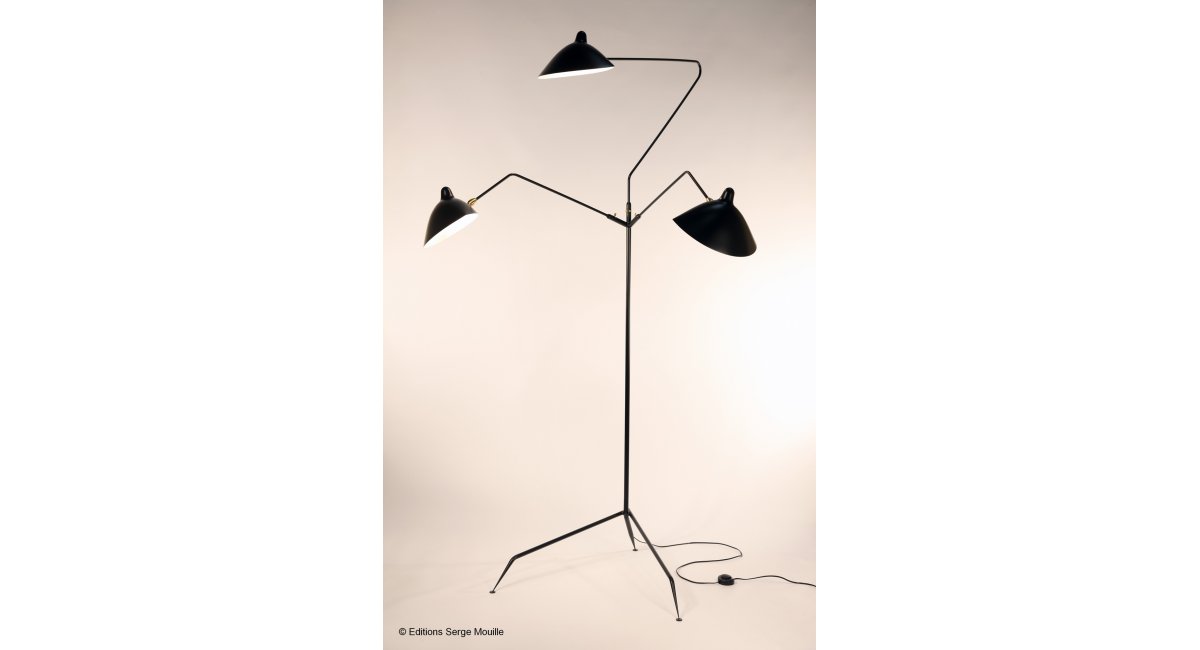 Serge Mouille, Standing lamp 3 rotating arms