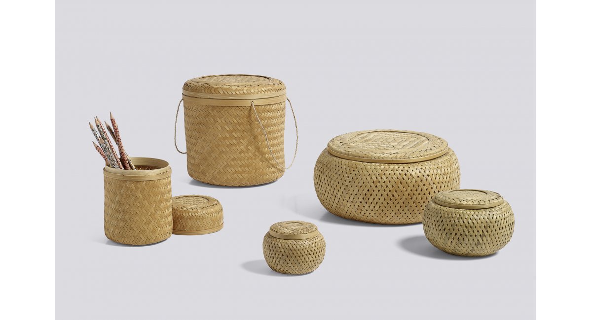 Hay, Bamboo Basket