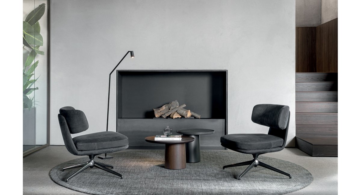 Picadilly - butaca - reposapiés - Molteni - MINIM - lifestyle sala de estar