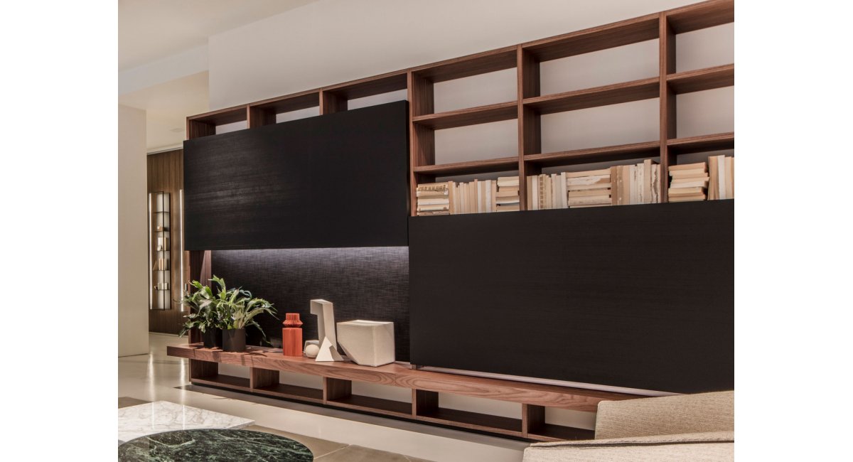 Polifunzionale - TV HI-FI Multifunctional - TV HI-FI - estanterías - Porro - MINIM - lifestyle - varias combinaciones