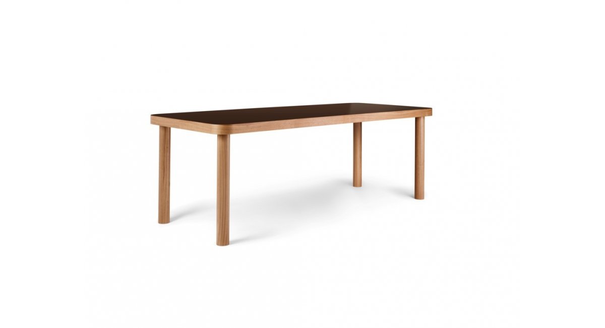 Säule- mesa de comedor - Gebrueder Thonet Vienna - MINIM - tablero negro