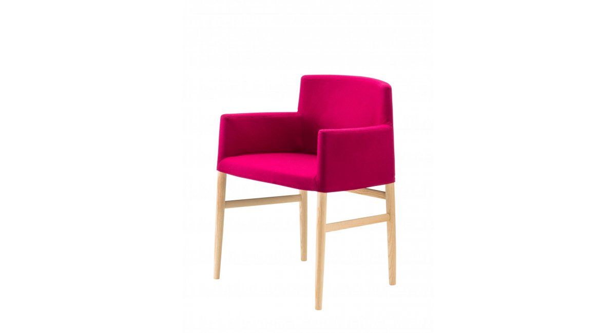 Silla PIOGGIA_Porro_Silla acolchada_silla comedor_silla cocina_silla oficina_MINIM Showroom_Madrid_Barcelona_silla rosa