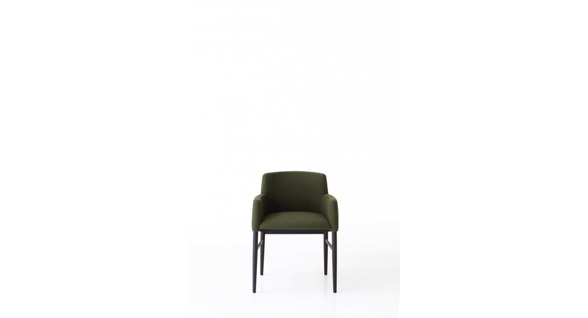 Silla PIOGGIA_Porro_Silla acolchada_silla comedor_silla cocina_silla oficina_MINIM Showroom_Madrid_Barcelona_silla verde