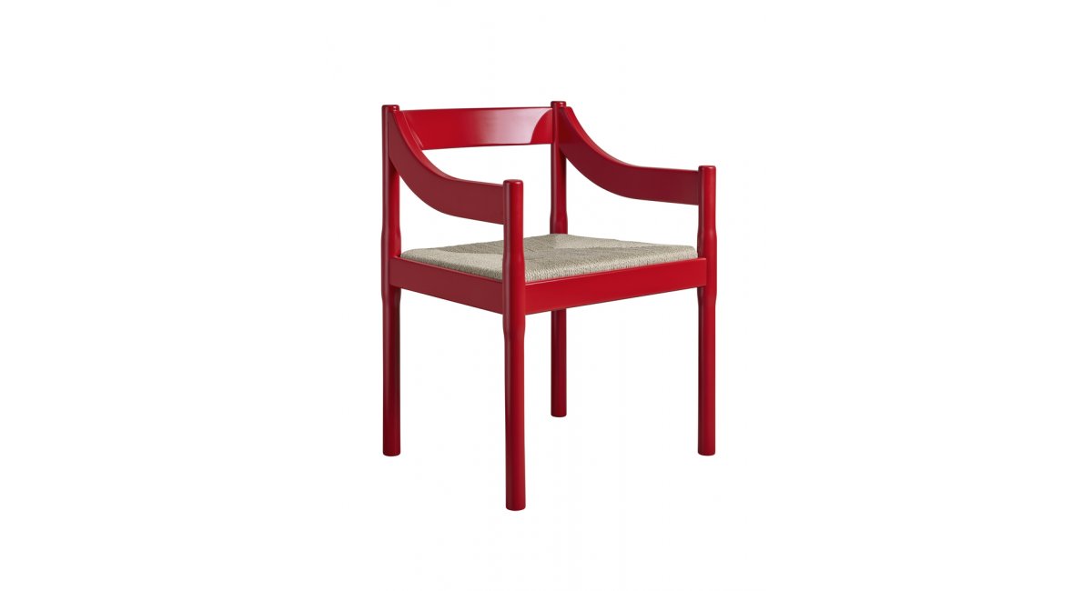 Silla_Carimate - color rojo_ Red - Fritz Hansen - MINIM