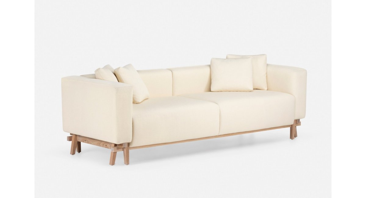 Sofa Eight Armless - Neri&amp;Hu - patas de nogal - sofá blanco -delaespada-MINIM