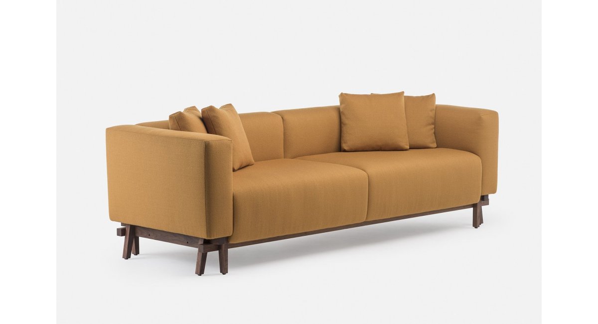 Sofa Eight Armless - Neri&amp;Hu - patas de nogal - sofá marrón -mesita auxiliar -delaespada-MINIM