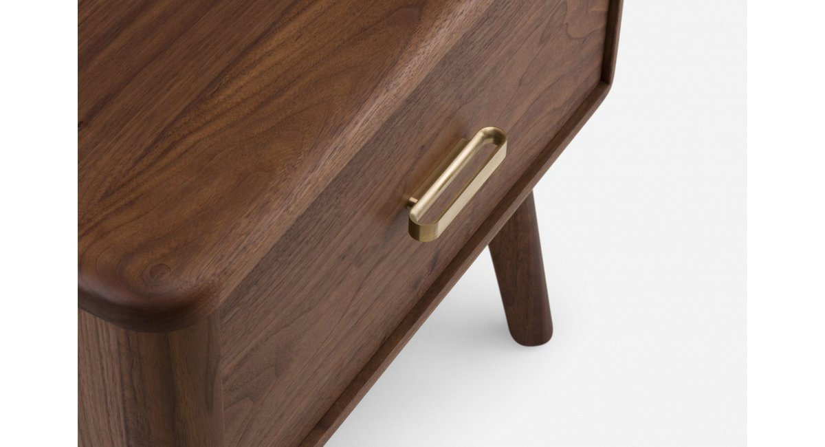 Solo Bedside Chest - Neri&amp;Hu - mesita de nogal danés -delaespada-MINIM - detalle cajón