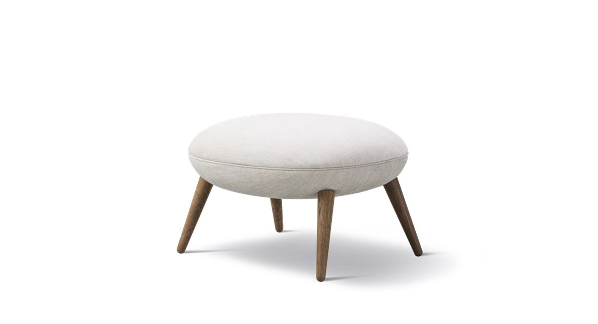 Swoon - Ottoman - reposapies - pouf - fredericia - MINIM - base de madera - blanco