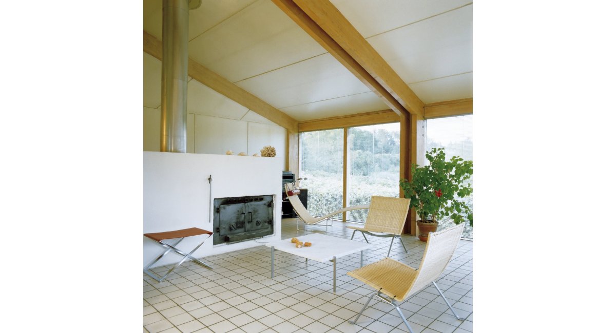 Taburete bajo Pk91 Fritz Hansen en Minim