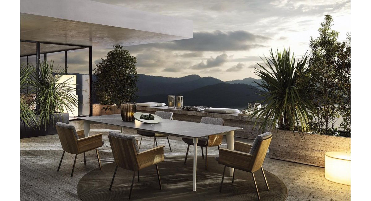 Terrace - outdoor - mesa de exterior - Minotti - MINIM - lifestyle terraza
