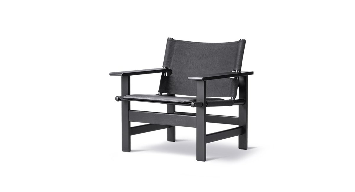 The canvas chair - fredericia - MINIM - color negro