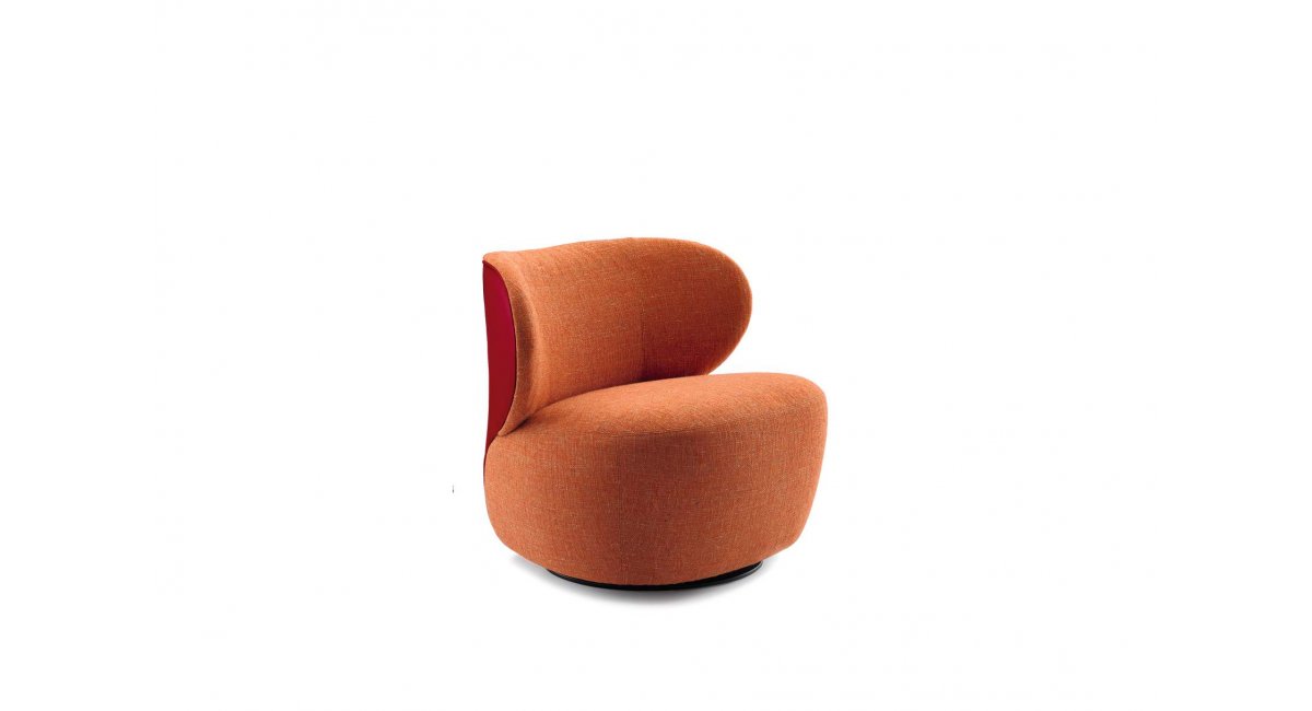 Walter Knoll - Butaca Bao salmón y rojo - Madrid Barcelona - Showroom MINIM
