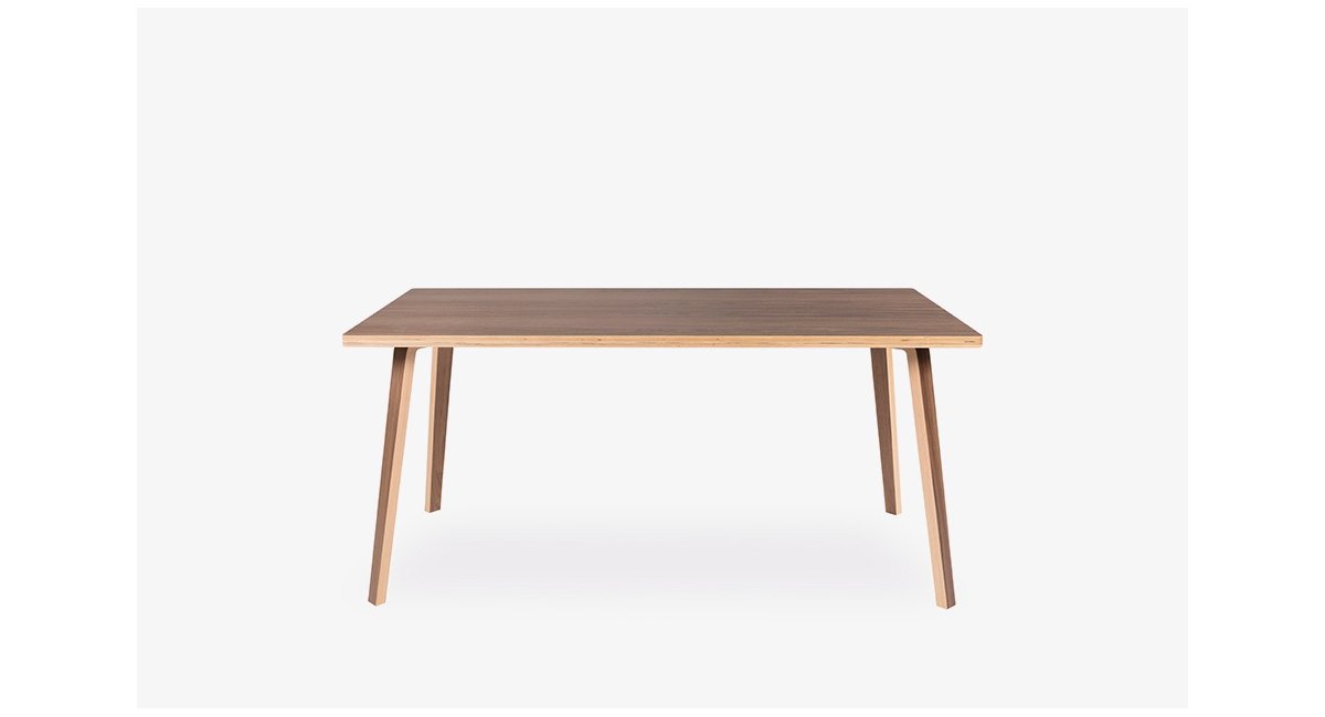 mobles114 - gracia - mesa de comedor rectangular- MINIM - madera oscura