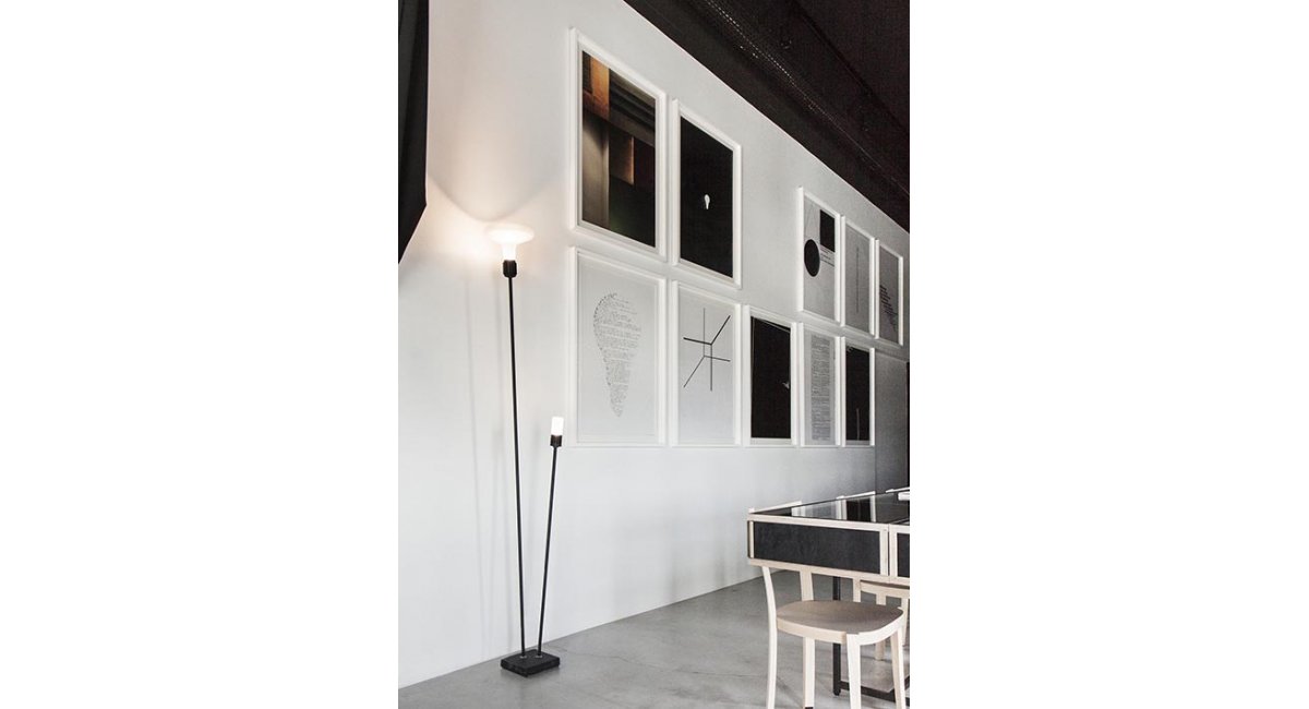 n55 terra - Lámpara de pie - Viabizzuno - MINIM - lifestyle comedor