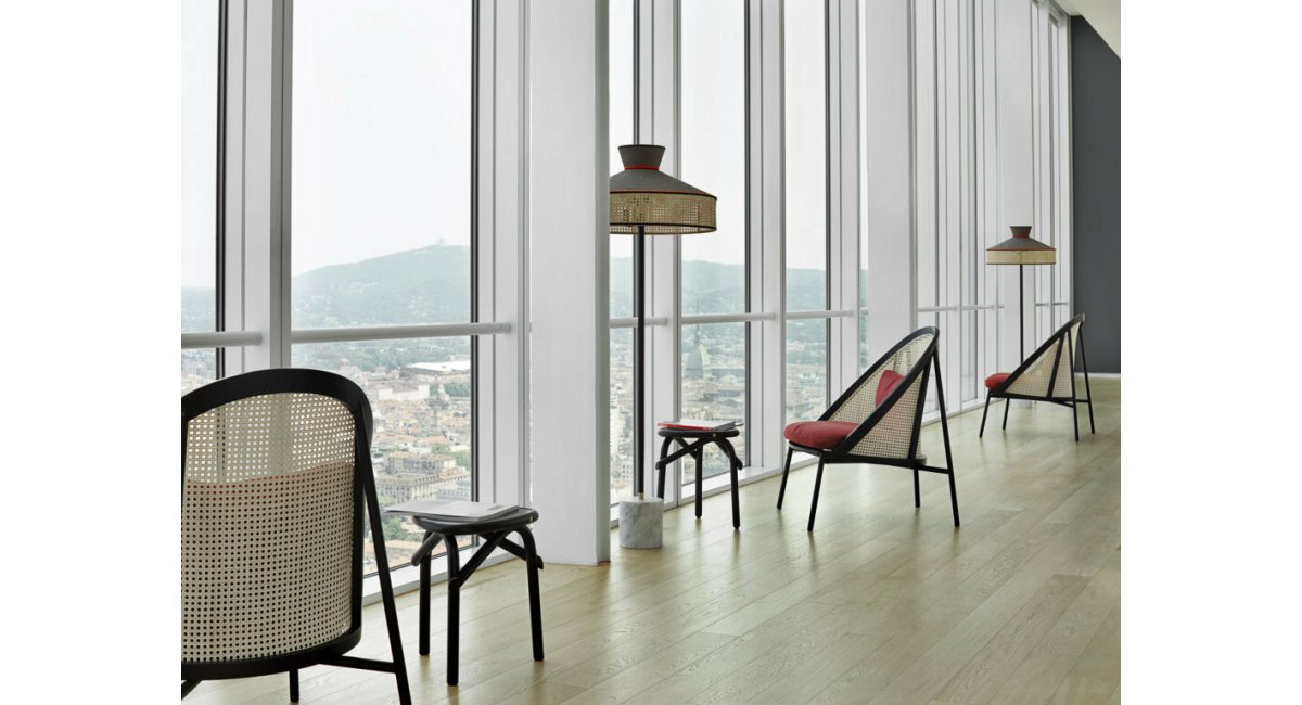 trio - taburete bajo sin respaldo - Gebrueder Thonet Vienna - MINIM - lifestyle