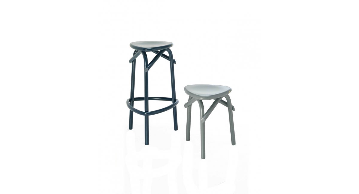 trio - taburete sin respaldo - Gebrueder Thonet Vienna - MINIM - varios colores