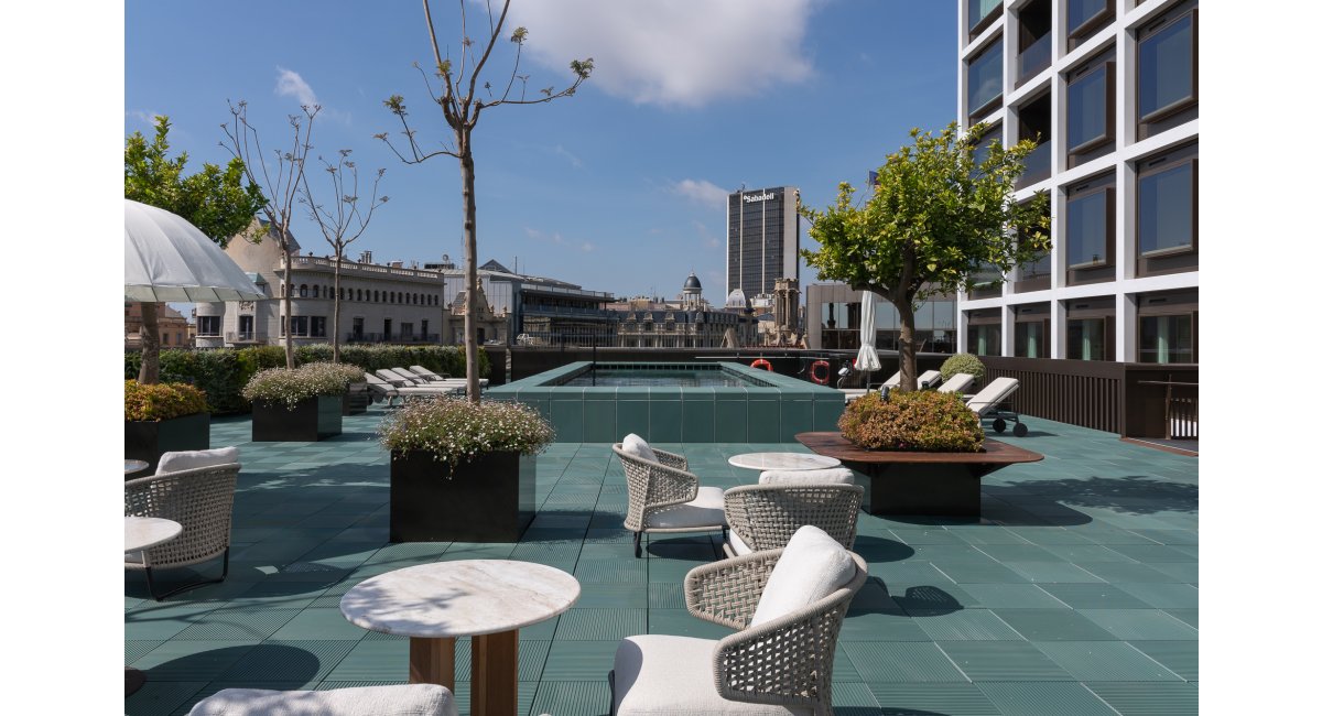 Terraza exterior Mandarin Oriental Residences, Barcelona