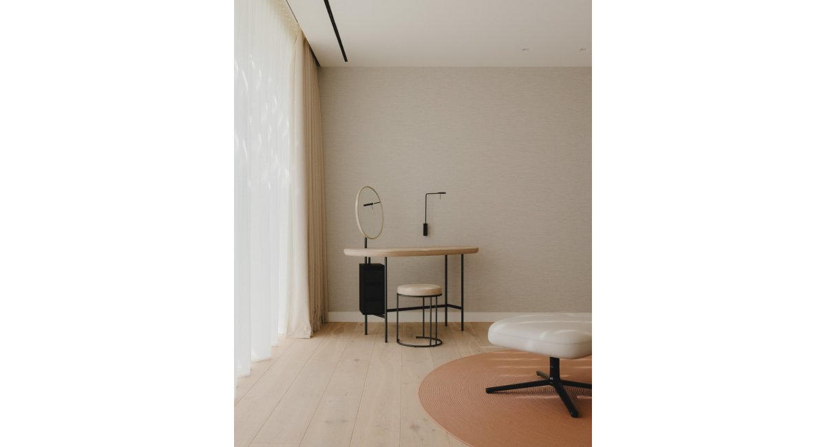 Tocador Pebble de Living Divani en la suite principal, MINIM Barcelona