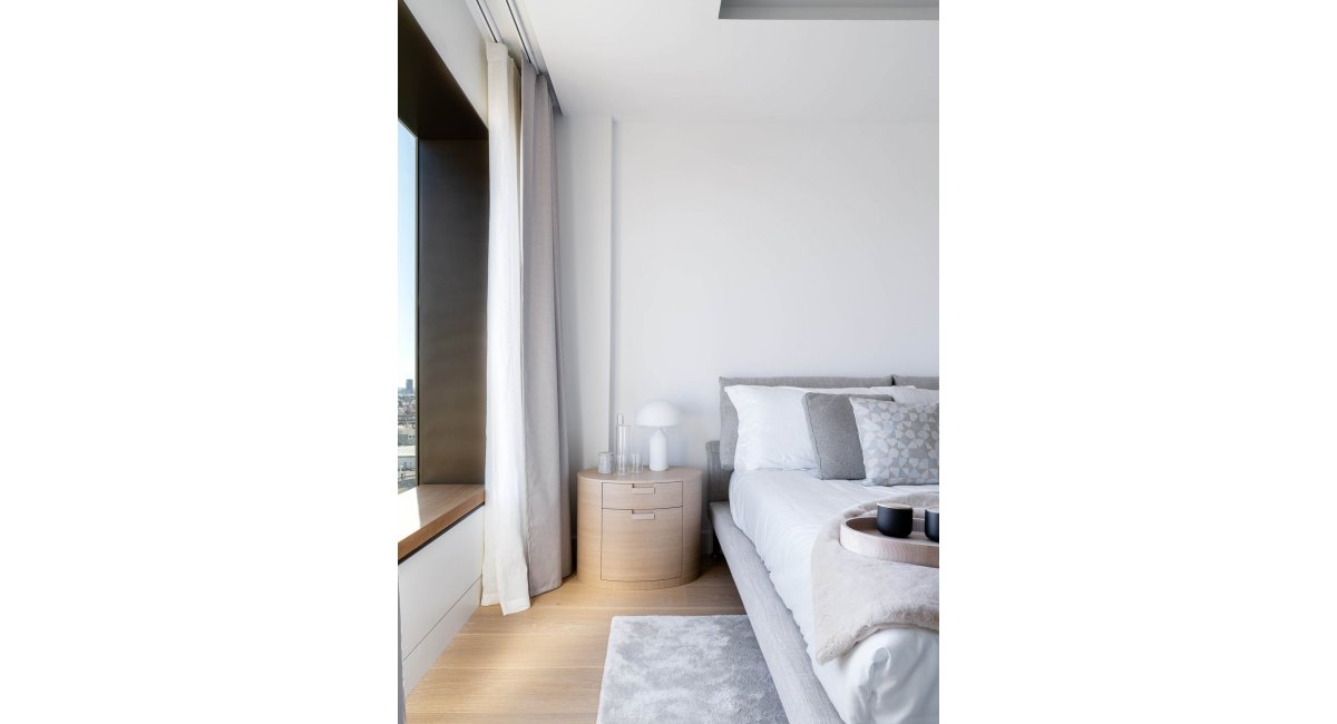 Vivienda en el corazón de Barcelona MINIM mobiliario iluminación