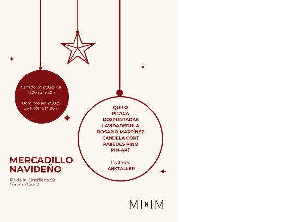 cartel del mercadillo navideño de minim madrid